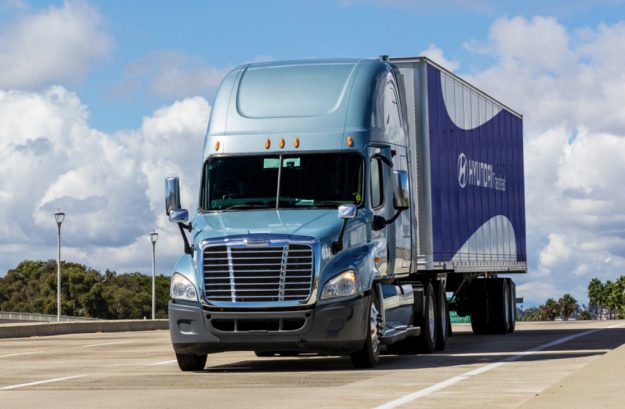 Hyundai Translead Blue truck and trailer