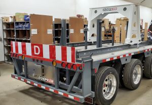 Doepker Trailers Converter Dolly in a shop