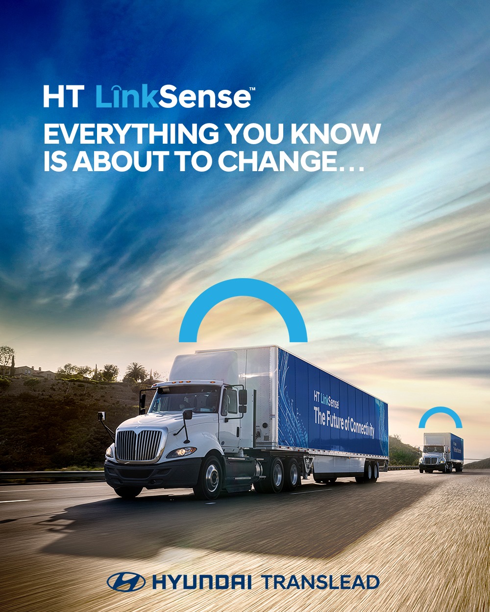 Two Hyundai Translead Semi trailers equipped with HT Linksense