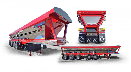 3 Gincor Werx Live Bottom Trailers in Red